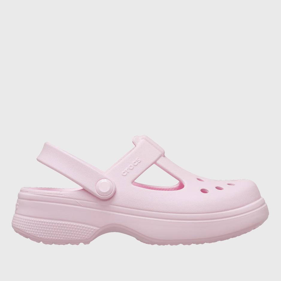Klapki młodzieżowe Crocs Classic Mary Jane Clog 210615-6ZW - różowe