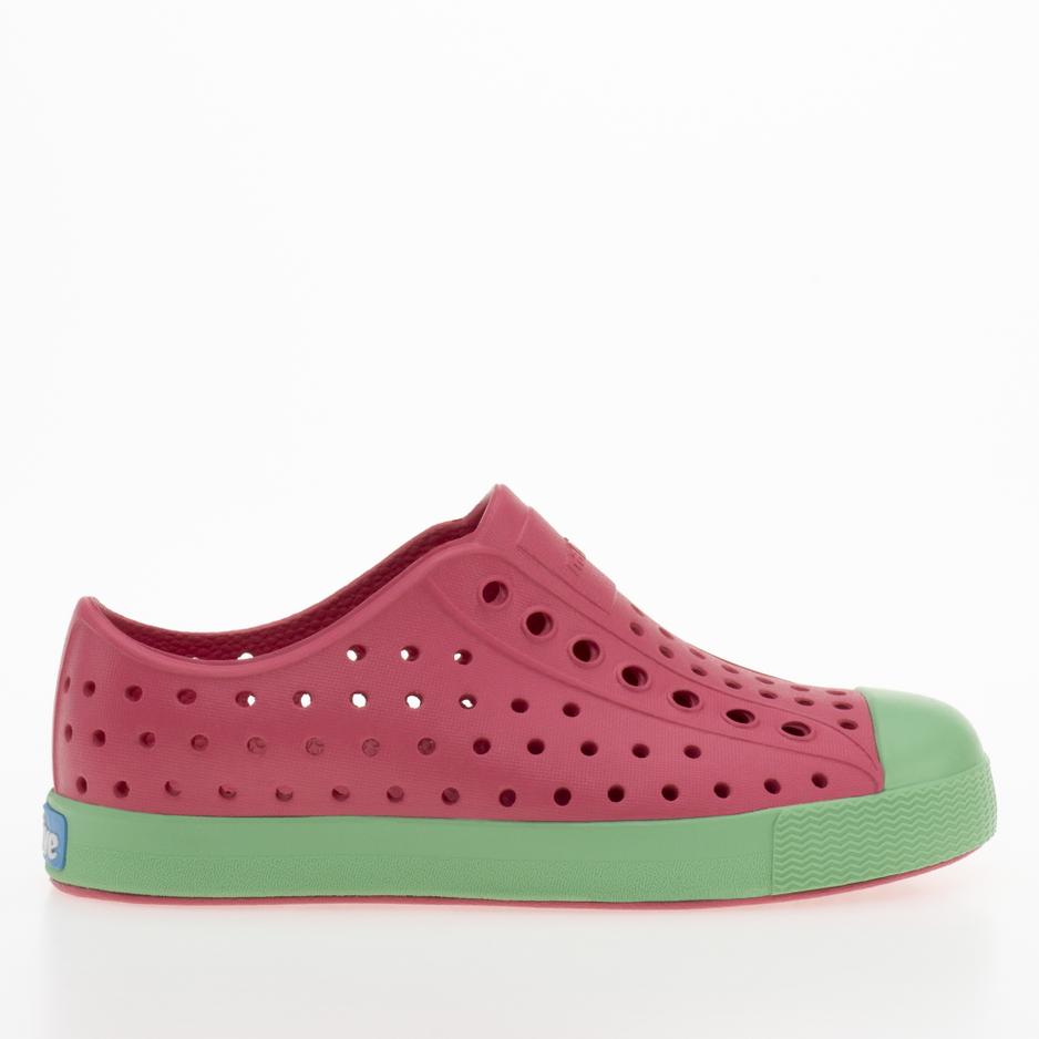 Buty Native Jefferson Child 13100100-5709 - różowo-zielone