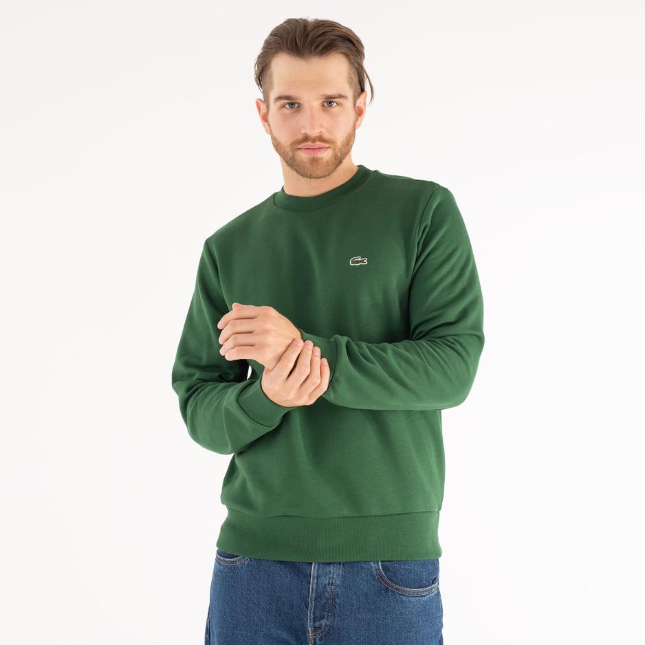 Bluza Lacoste Organic Brushed Cotton Sweatshirt SH9608-132 - zielona