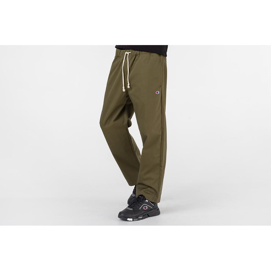 Spodnie Champion Straight Leg Cropped Woven 216544-GS556 - zielone