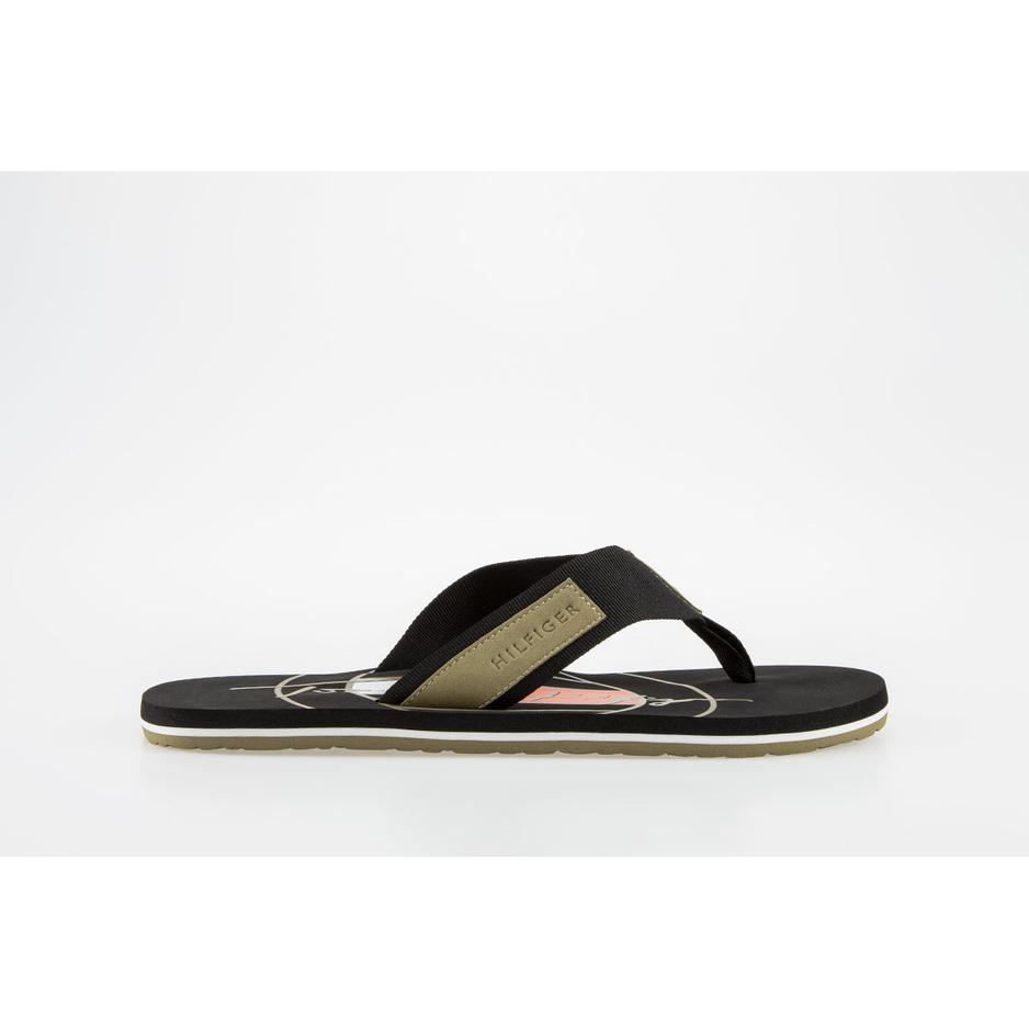 Japonki Tommy Hilfiger Emboss Hilfiger Beach Sandals FM0FM03982-BDS - czarne