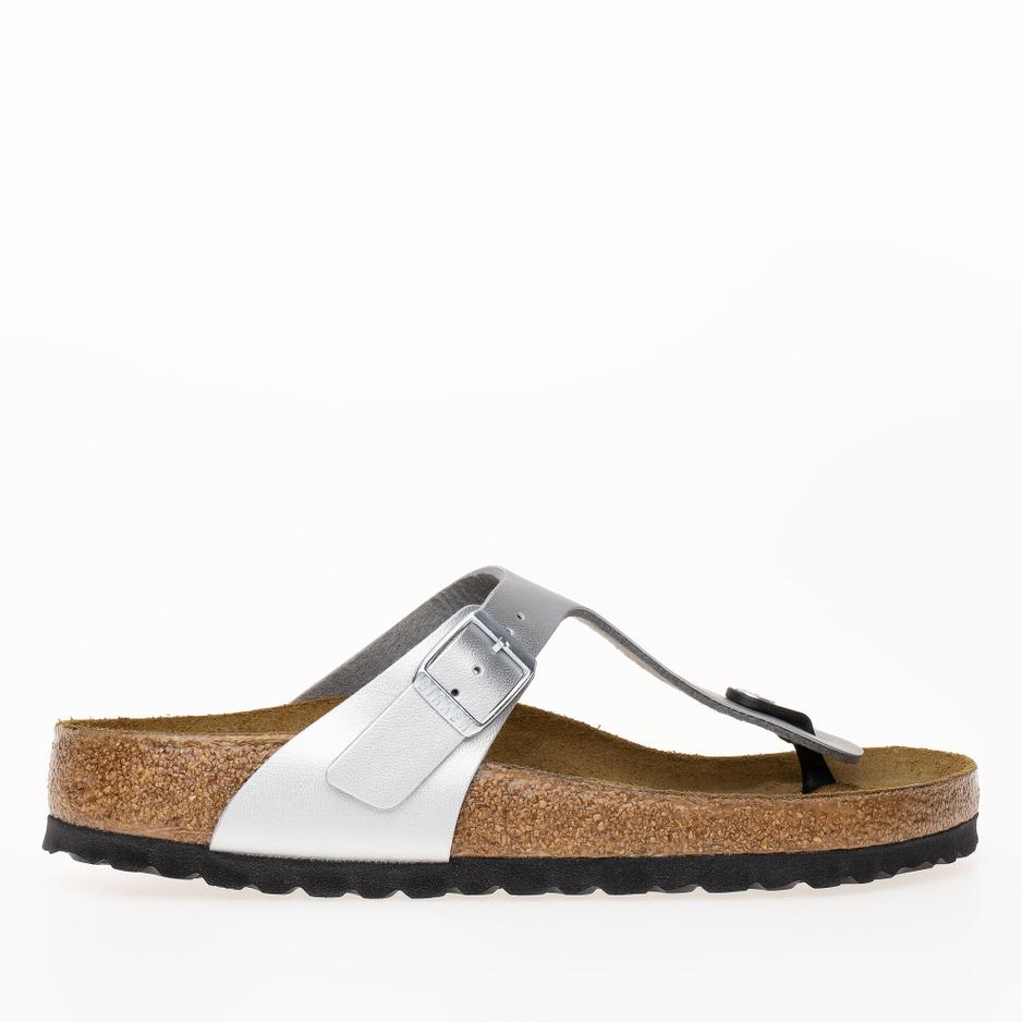 Japonki Birkenstock Gizeh 43851 - srebrne