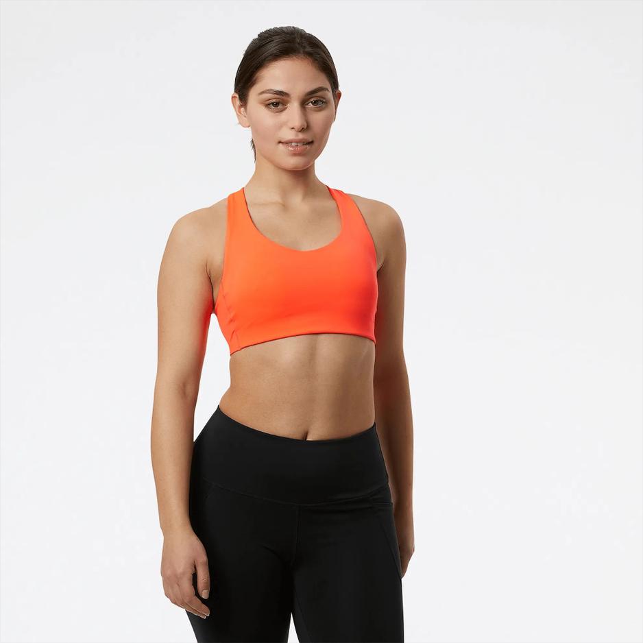 Biustonosz sportowy New Balance WB11044ERE - pomarańczowy