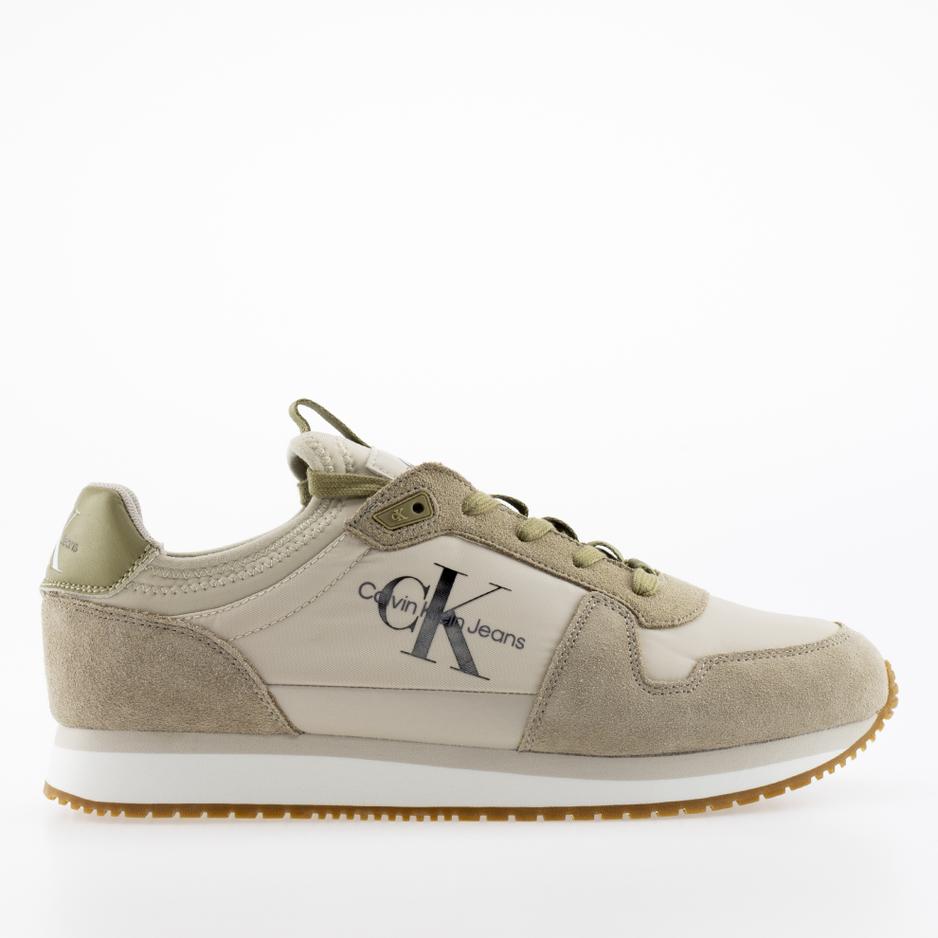 Buty Calvin Klein Jeans Runner Sock Laceup YM0YM00553-0GI - beżowe