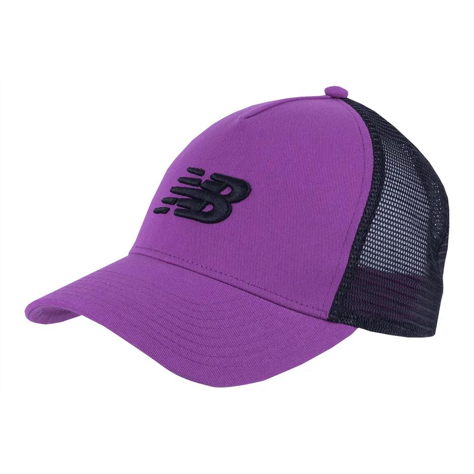 Czapka z daszkiem New Balance LAH01001MPO - fioletowa