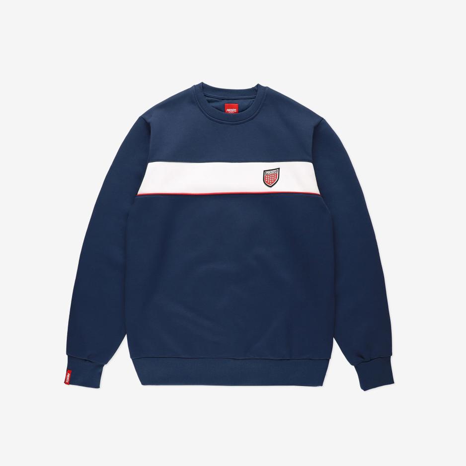 Bluza Prosto Klasyk Crewneck Ledro KL222MSWE1072 - granatowa