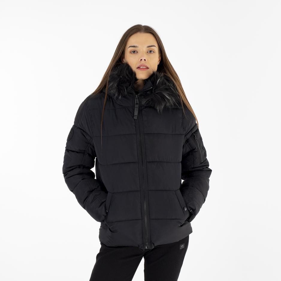 Kurtka Alpha Industries Hooded Puffer Alpha 10800403 - czarna