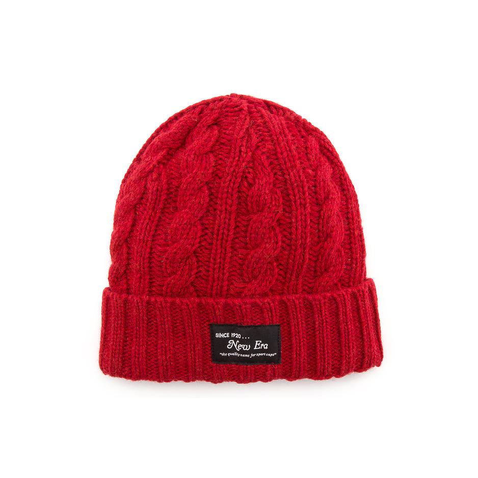Czapka New Era Ribbed Cuff Knit 12040312 - czerwona