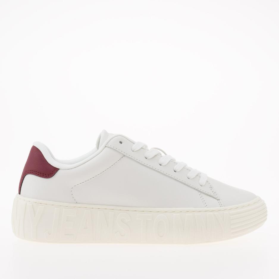 Buty Tommy Jeans TJW New Cupsole Leath LC EN0EN02273-YBL - białe