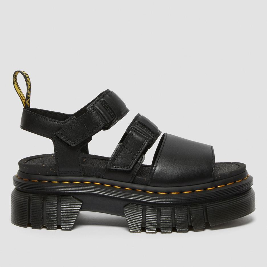 Sandały Dr. Martens Ricki Nappa Lux Leather 3-Strap Platform 27405001 - czarne