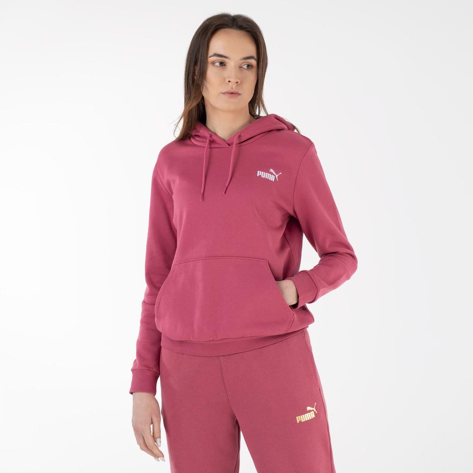 Bluza Puma ESS+ Embroidery Hoodie FL Desert 67000445 - różowa