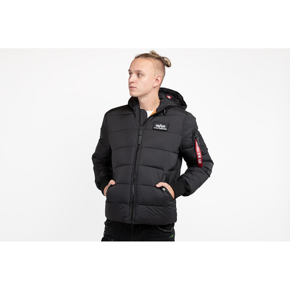Kurtka Alpha Industries Hooded Puffer 11811303 - czarna