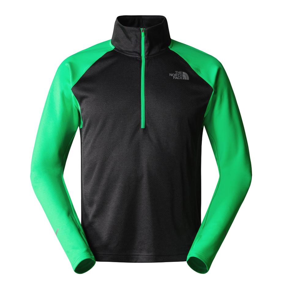Bluza The North Face 1/4 Zip Run Fleece 0A7SXPOSC1 - czarno-zielona