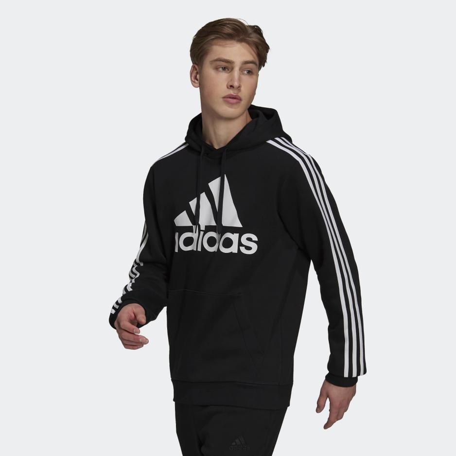 Bluza adidas Essentials Fleece 3-Stripes Logo Hoodie H14641 - czarna