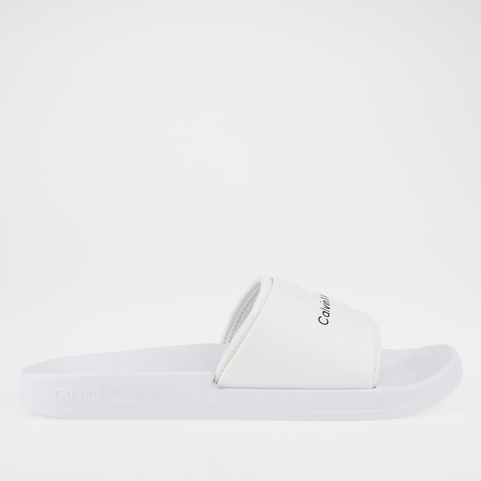 Klapki Calvin Klein Slide Monogram TPU YM0YM00361-YBR - białe
