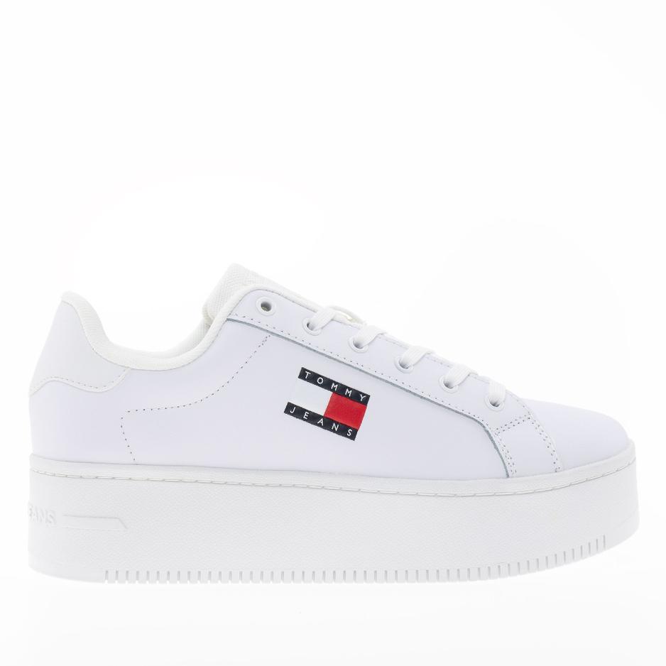 Buty Tommy Hilfiger TJW Flatform Ess EN0EN02518-YBS - białe