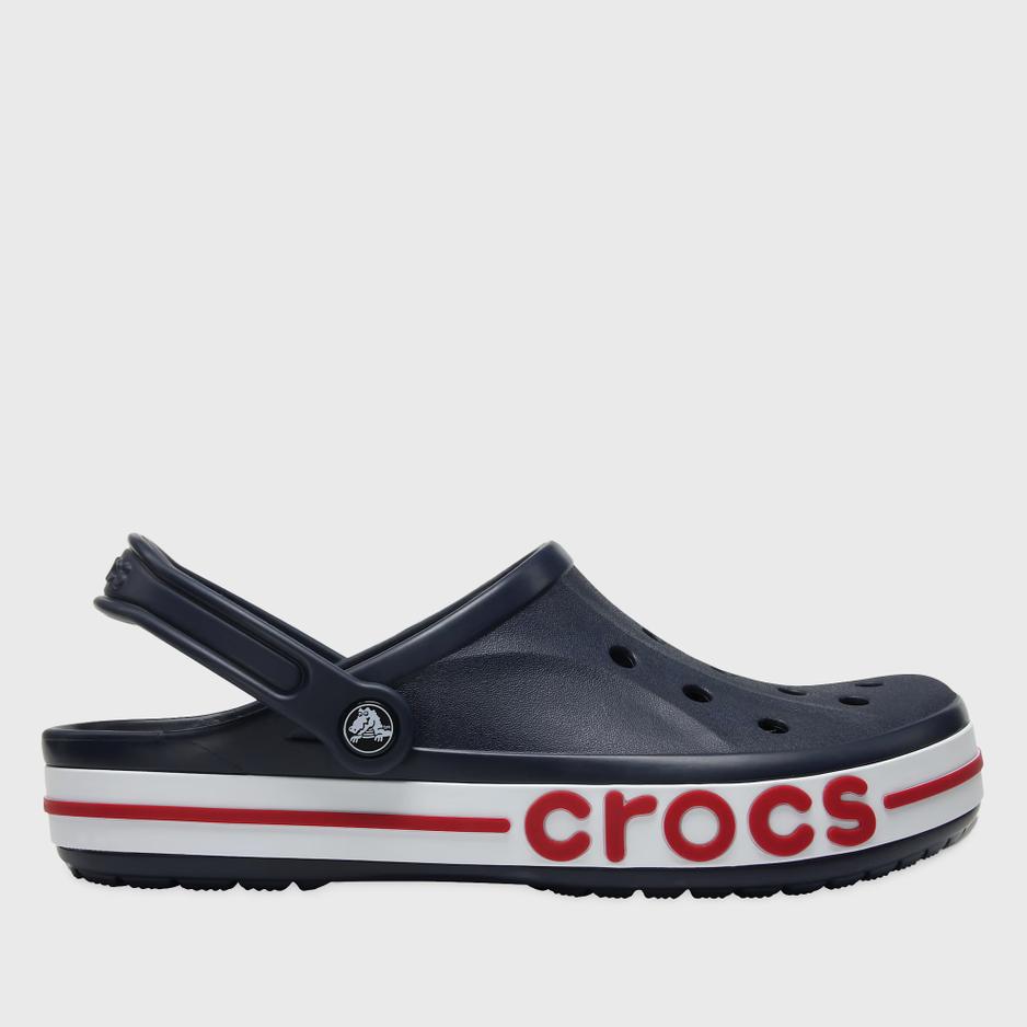 靴・ブーツ・サンダルその他 Crocs Baya Band Clog Navy 205089-4CC Klapki Crocs Bayaband Clog 205089-4CC męskie, granatowe