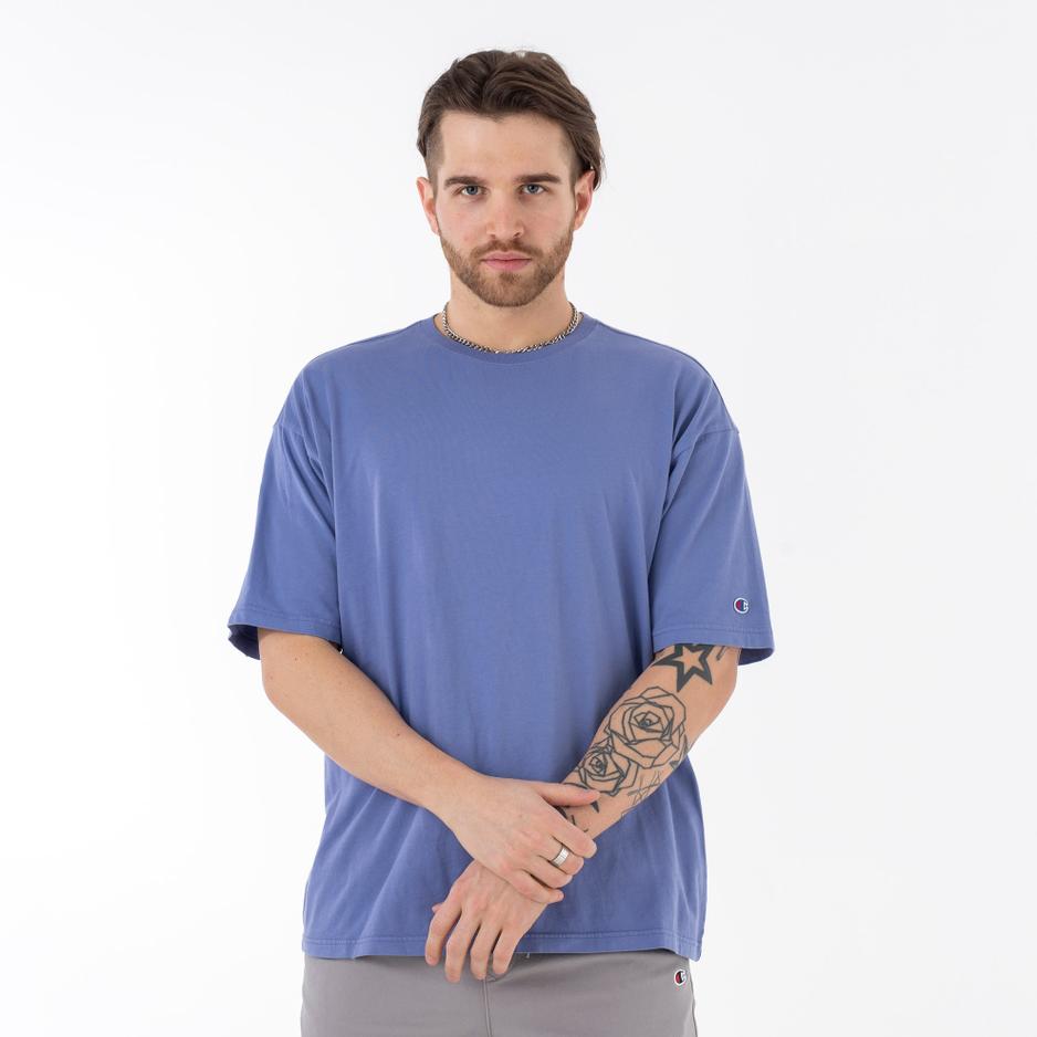 Koszulka Champion Reverse Weave Acid Washed 218651-BS006 - fioletowa