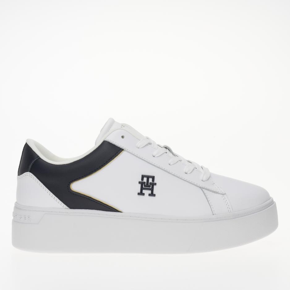 Buty Tommy Hilfiger Platform Court FW0FW07910-0K5 - białe