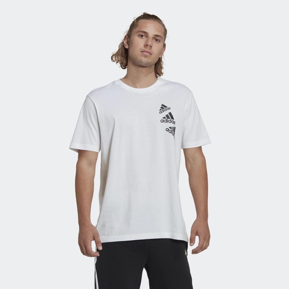 Koszulka adidas Essentials BrandLove HL9386 - biała