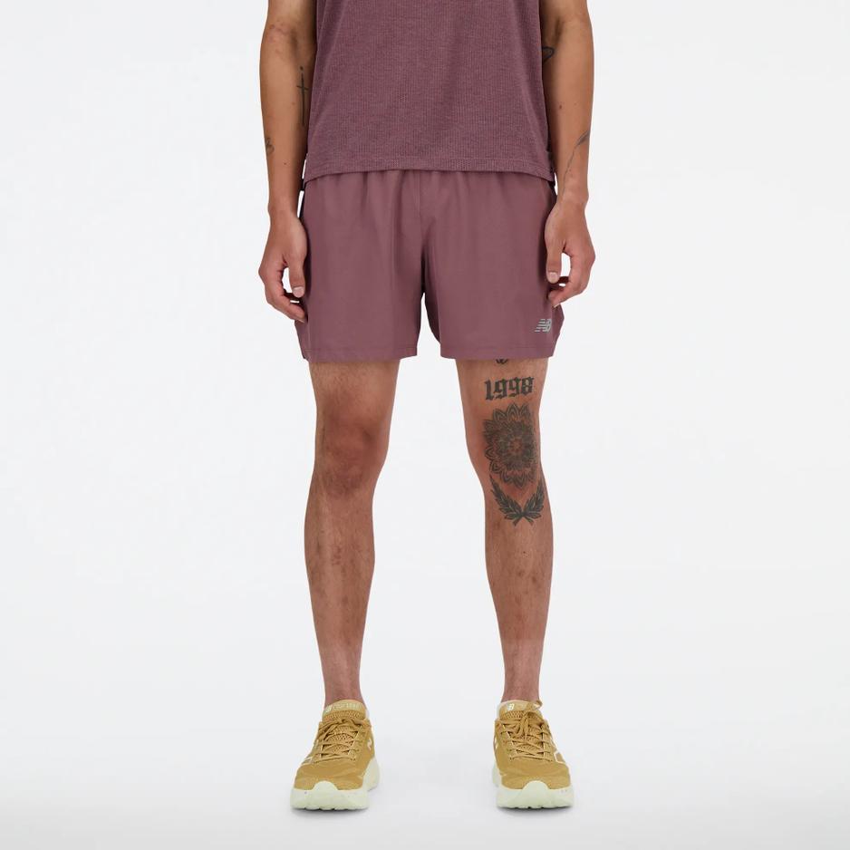 Spodenki męskie New Balance MS41286LIE - bordowe