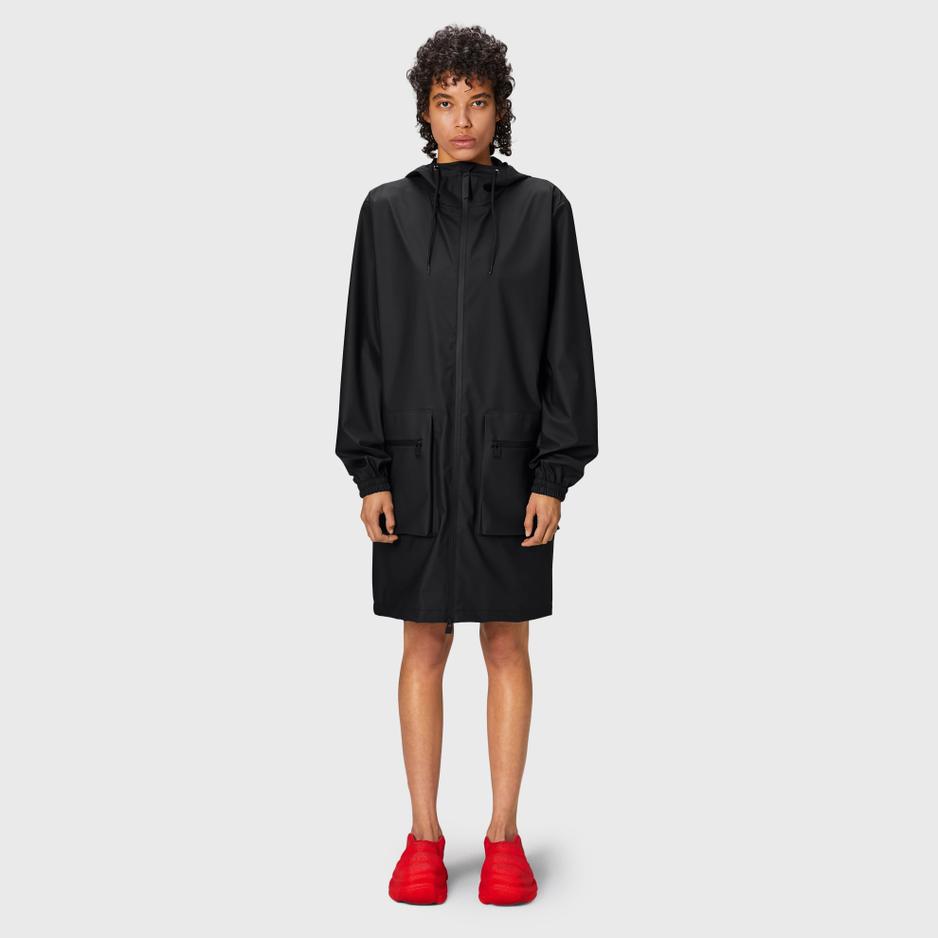 Kurtka Rains Cargo Long Jacket 19850-01 - czarna