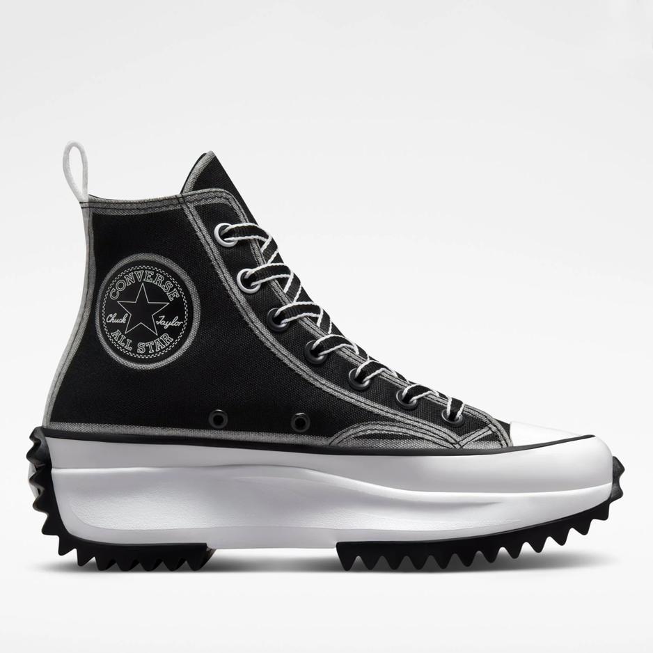 Buty Converse Run Star Hike Platform Outline A03955C - czarne