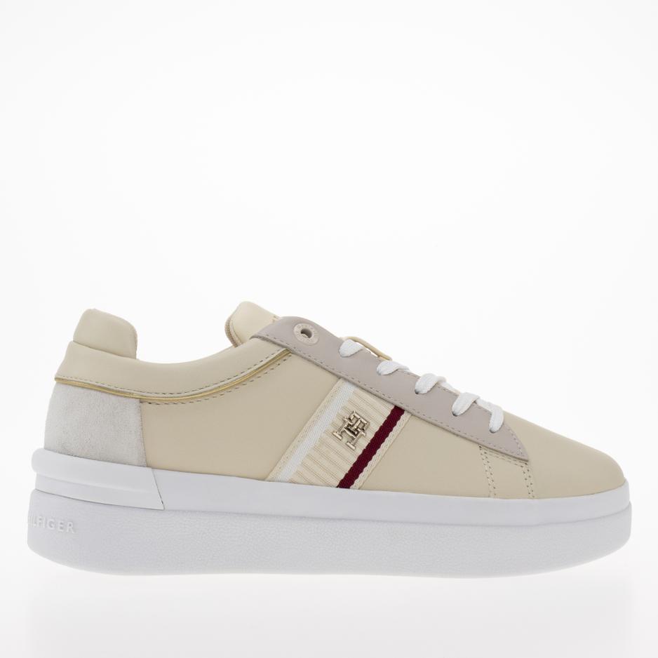 Buty Tommy Hilfiger Corp Webbing Court Sneaker FW0FW07387-AA8 - beżowe