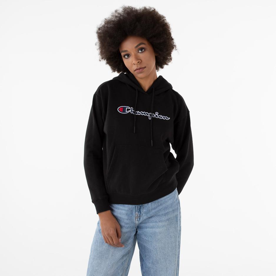 Bluza Champion Heavy Cotton Embroidered Hoodie 114919-KK001 - czarna