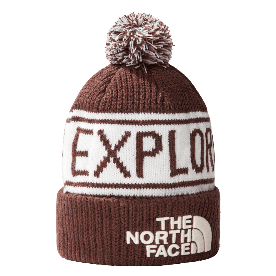 Czapka The North Face Retro Pom Beanie 0A3FMPONH1 - brązowa