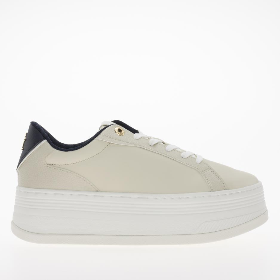 Buty Tommy Jeans Platform Sneaker Triangle FW0FW08115-ACG - beżowe