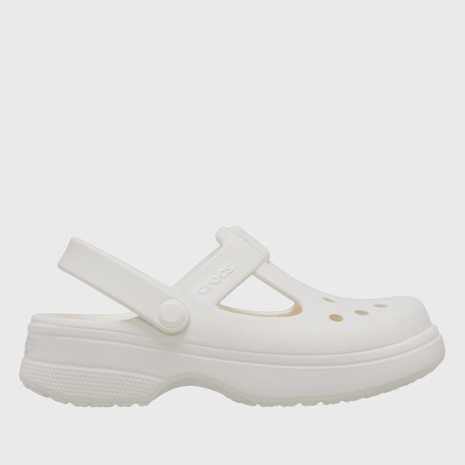 Klapki młodzieżowe Crocs Classic Mary Jane Clog 210615-0WV - białe