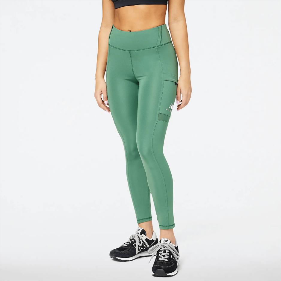 Legginsy New Balance WP21506JD - zielone