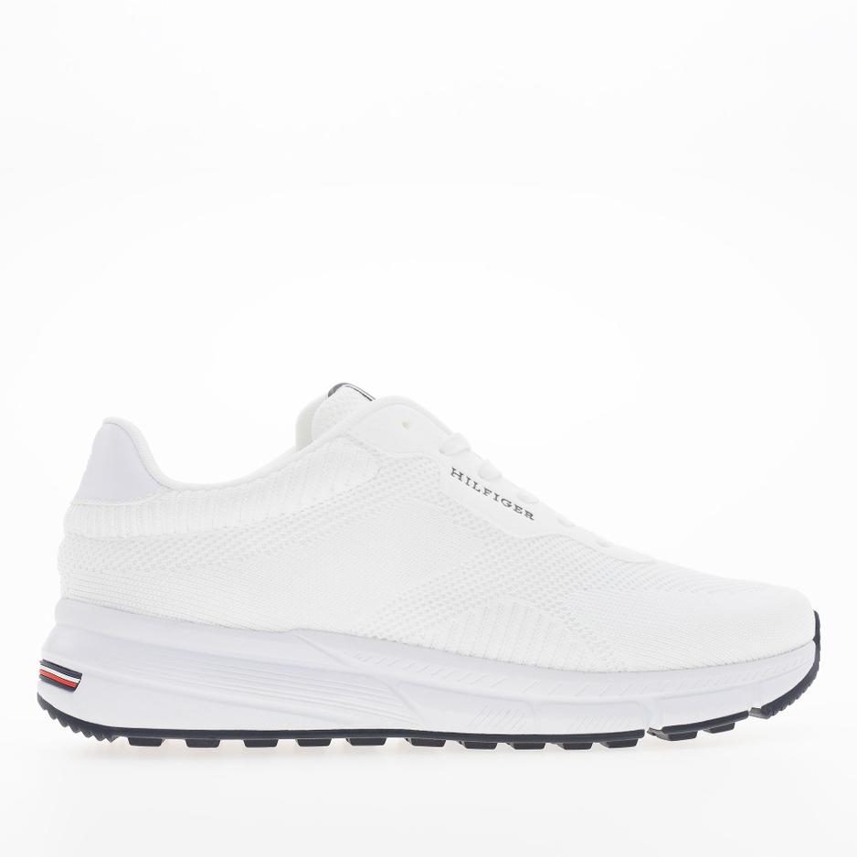 Buty Tommy Hilfiger Lightweight RWB Knit FM0FM05423-YBS - białe
