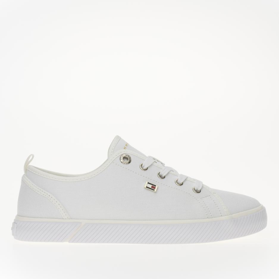 Buty Tommy Hilfiger Vulc Canvas FW0FW08063-YBS - białe