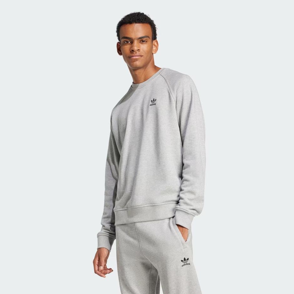 Bluza adidas Trefoil Essentials Crewneck JD2413 - szara