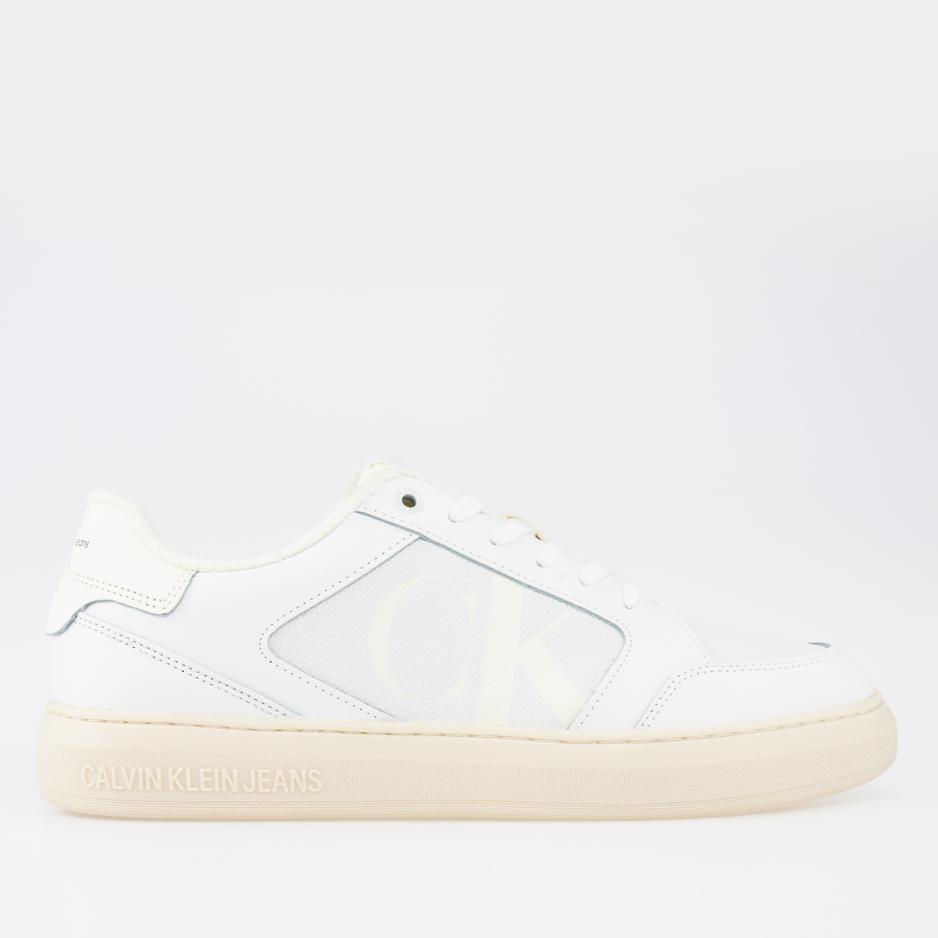Buty Calvin Klein Casual Cupsole Lth-Pu Mono YM0YM00573-0K7 - białe