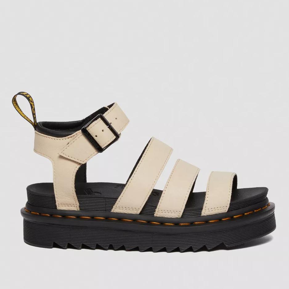 Sandały Dr. Martens Blaire Pisa Leather Strap Platform 30706292 - beżowe