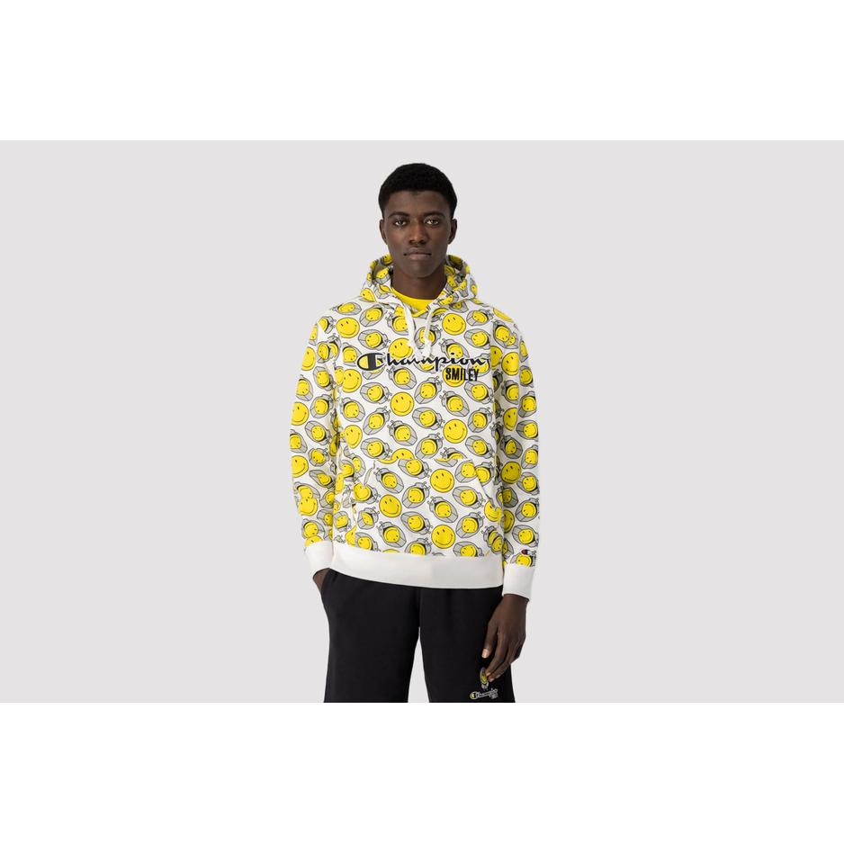 Bluza Champion 50th Anniversary Edition All-Over Print Hoodie 218222-WL001 - biała