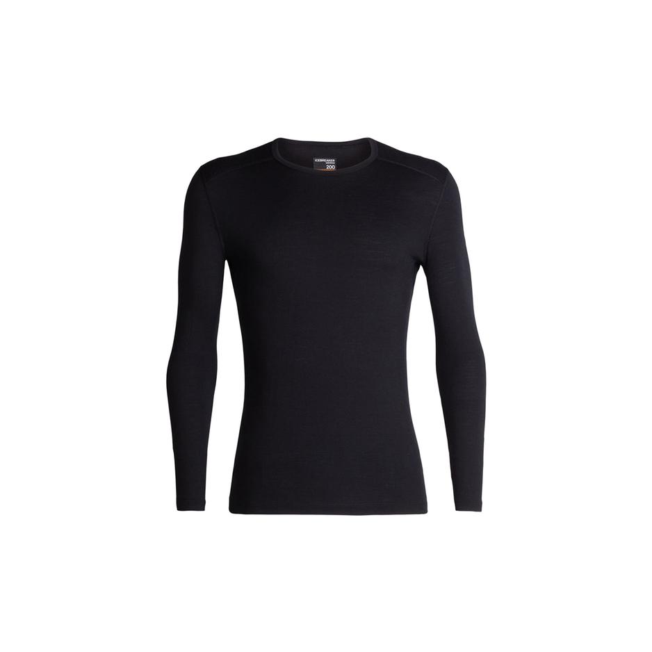 Koszulka Icebreaker Merino 200 Oasis Long Sleeve Crewe 104365001BLK - czarna