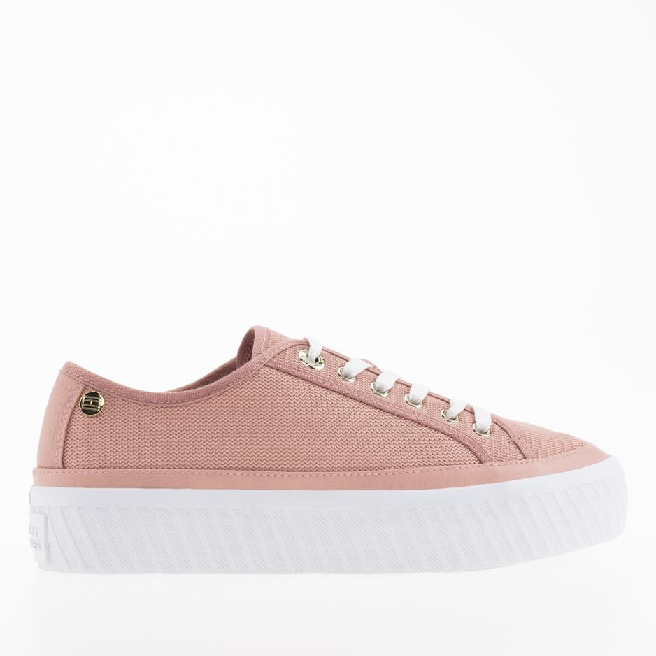 Buty Tommy Hilfiger Platform Vulcanized FW0FW07156-TQS - różowe