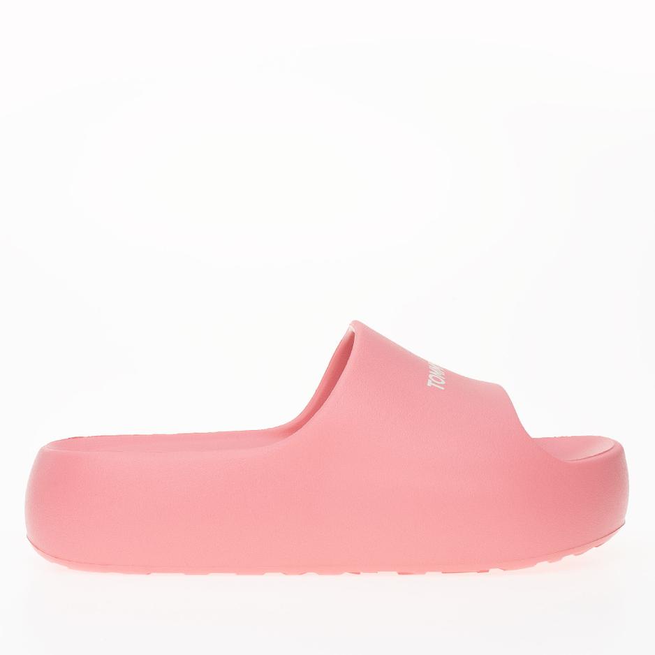 Klapki Tommy Jeans Chunky Flatform Pool Slides EN0EN02454-TIC - różowe