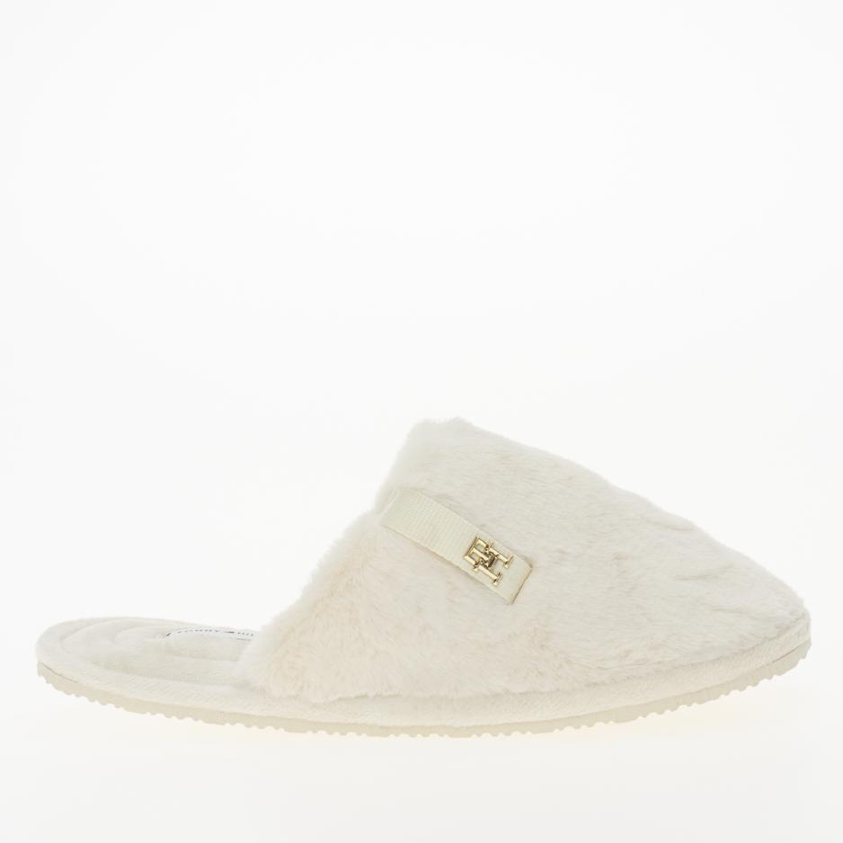 Klapki Tommy Hilfiger Comfort Home Slipper FW0FW08138-YBH - białe