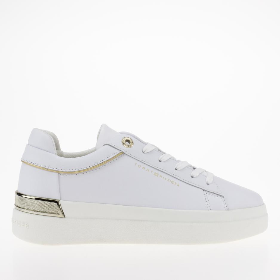 Buty Tommy Hilfiger Lux Metallic Cupsole FW0FW07030-YBS - białe