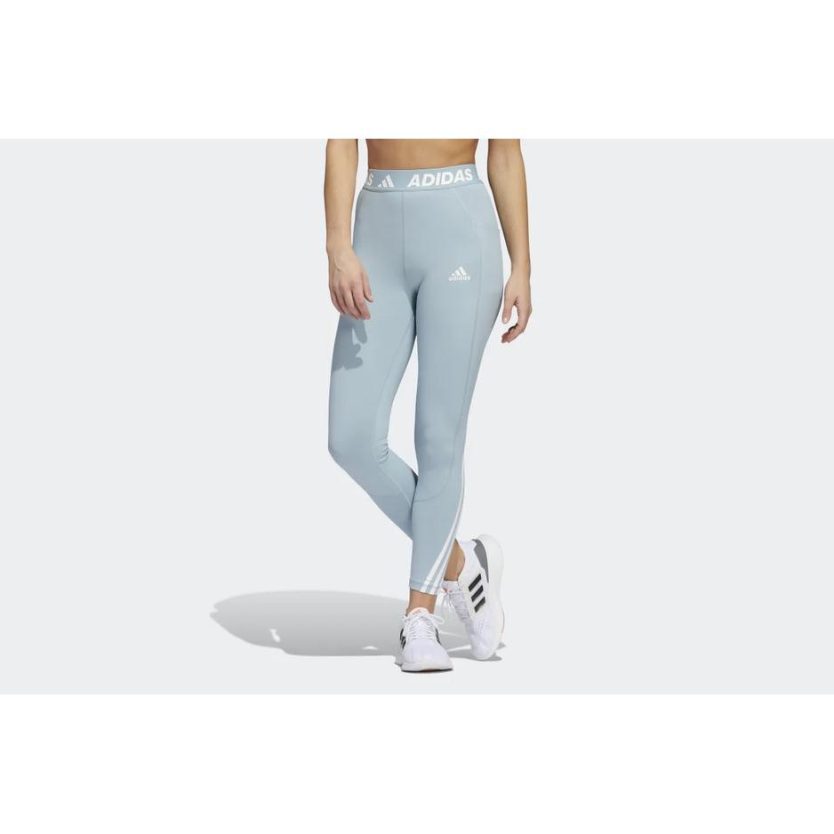 Legginsy adidas Techfit 3-Stripes Long Gym Tights HD4492 - niebieskie