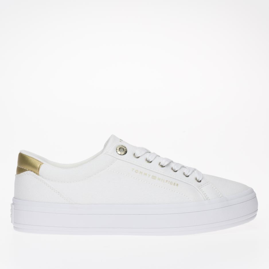 Buty Tommy Hilfiger Essential Vulc Canvas FW0FW07682-YBS - białe