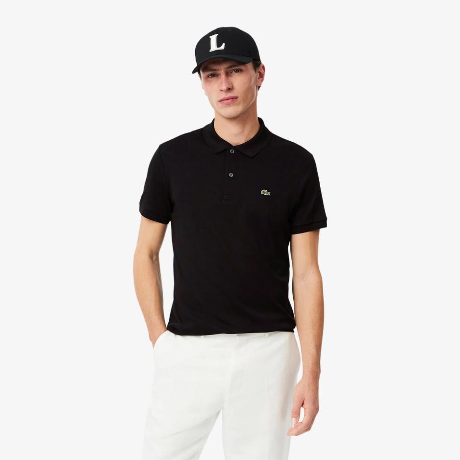 Koszulka Lacoste Cotton Shirt Regular Fit DH2050-031 - czarna