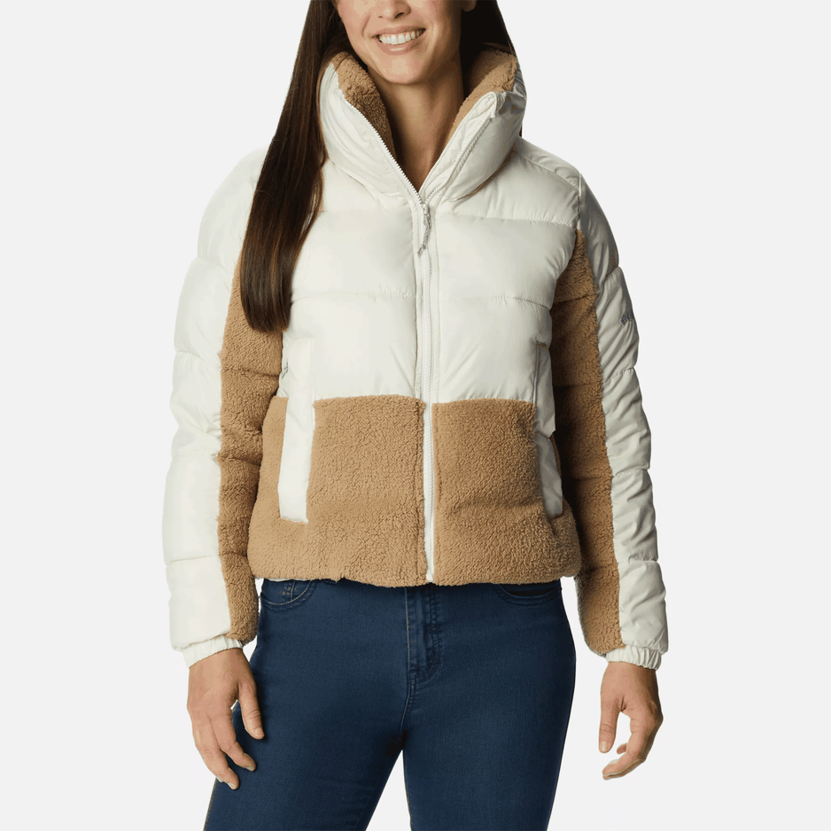 Kurtka Columbia Leadbetter Point Sherpa Hybrid Puffer 1955243191 - biała
