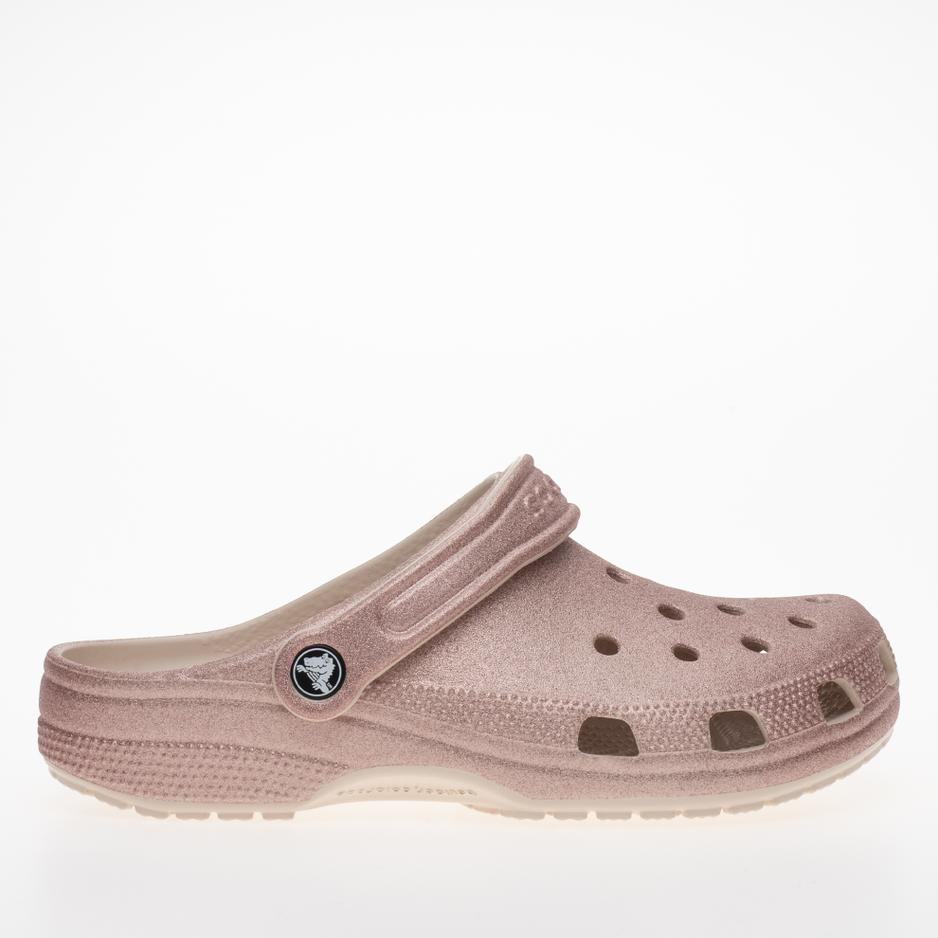 Klapki Crocs Classic Glitter Clog K 206993-6WV - różowe