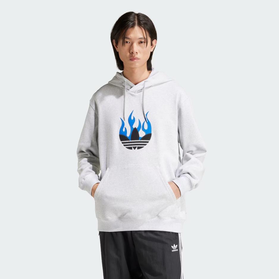 Bluza adidas Originals Flames Logo IS2947 - szara